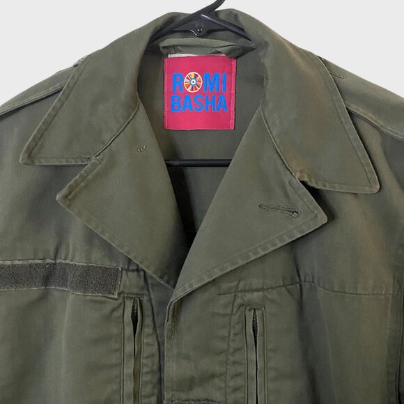 Vintage 1978 Romi Basha French Army Jacket Women's Medium Military Utility Camo - Picture 5 of 12